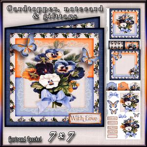 Cardtopper All About Pansy Orange 391