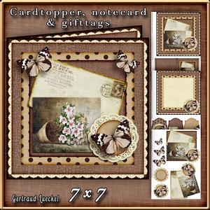 Cardtopper Soft Vintage in Brown 392