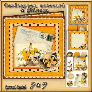 Cardtopper Soft Vintage in Yellow 393