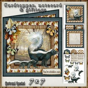 Cardtopper Stinkin Cute Skunk 399