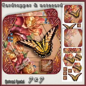 Cardtopper Lovely Butterfly Autumn 404