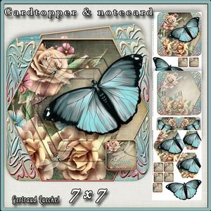 Cardtopper Lovely Butterfly Soft Creme 410