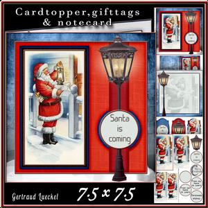 Cardtopper Santa is Coming 421