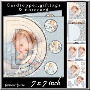 Cardtopper Vintage Baby Boy 438