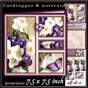 Cardtopper Beautiful Lilac and Wildrose 448