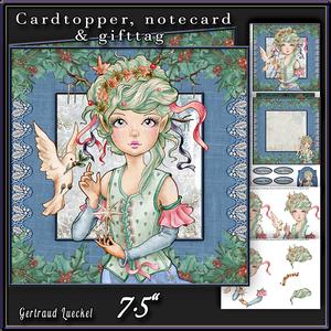 Cute Christmas Hope and Joy Blue 475