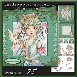 Cute Christmas Hope and Joy Green 477