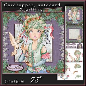 Cute Christmas Hope and Joy Purple 478