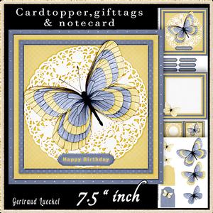 Cardtopper Large Yellow Blue 494