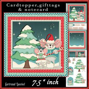 Carol Singer Mice Cardtopper 497
