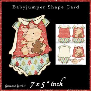 Babyjumper Shape Card Kit First Christmas Girl Red 519
