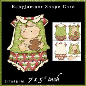 Babyjumper Shape Card Kit First Christmas Girl Green 520