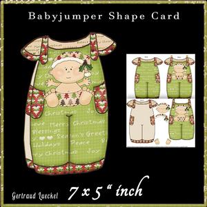 Babyjumper Shape Card Kit First Christmas Boy Green 523