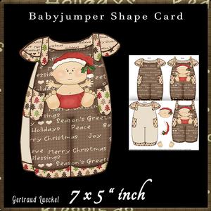 Babyjumper Shape Card Kit First Christmas Boy Brown 524