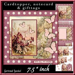 Vintage Daisies Cardtopper 530