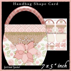 Handbag Shape Card Kit Noel Soft Pink 131