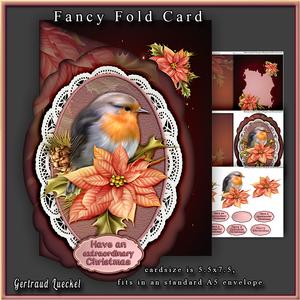 Fancy Fold Card Robin 533