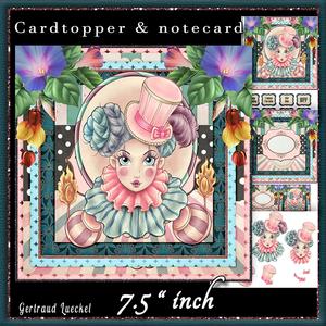 Cardtopper Steampunk Harlequin 542