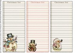 3 x Christmas List 117