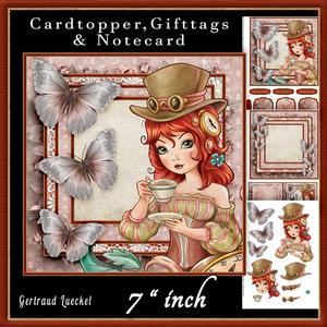 Cardtopper Steampunk Tea 556