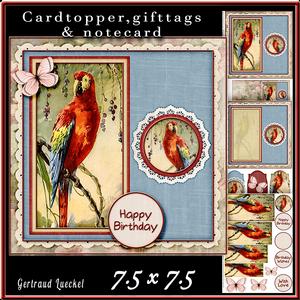 Cardtopper Parrot 574