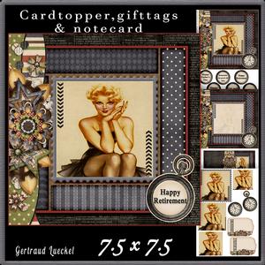 Cardtopper Pin Up Girl Blue 588