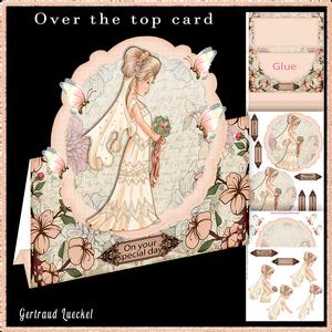 Over the Top Card Bride Wedding 589