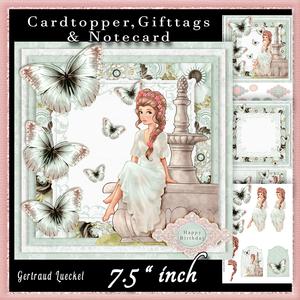 Cardtopper Soft Green Romance 616
