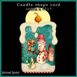 Candle Shape Card Presents Are for Everyone 684
