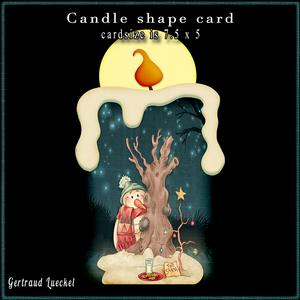 Candle Shape Card for Santa 687