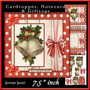 Red Christmas Cardtopper 710