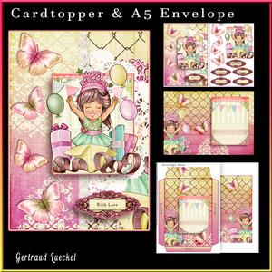 Cardtopper with Matching Envelope Happy Birthday 718