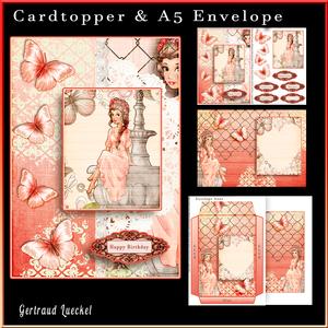 Cardtopper with Matching Envelope Lovely Lady 721