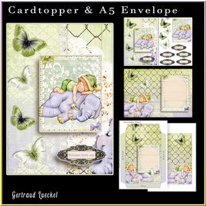 Cardtopper with Matching Envelope Little Boy 724