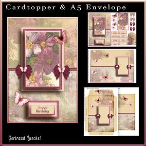 Cardtopper with Matching Envelope Magenta 733