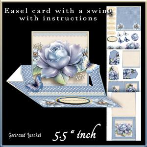 Easelcard with a Swing Blue 738