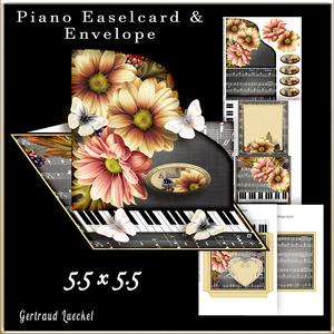 Piano Easel Card Soft Black 748