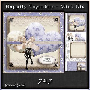 Happily Together Hearts Card Kit Soft Purple Creme 752