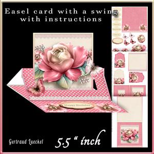 Easelcard with a Swing Pink 761