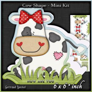 Cow Shape Card Girl 774