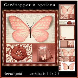 Cardtopper Butterly Themed Red 780