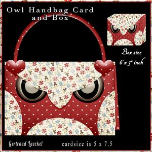 Owl Handbag Card with Box 787
