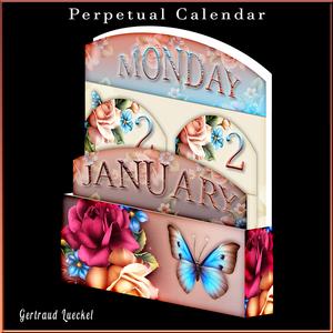 Perpetula Calendar Flower Roses 111