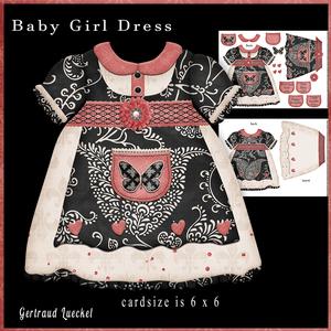 Baby Girl Dress Shape Card 821