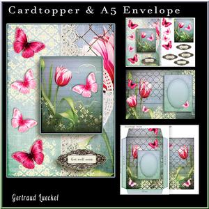 Cardtopper with Matching Envelope Tulip 864