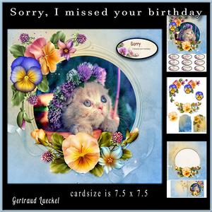 Cute Cat Cardtopper with Inlet 872