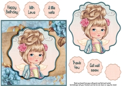Card Topper Beautiful Girl 117