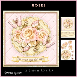 Lace and Flower Roses card topper kit 903