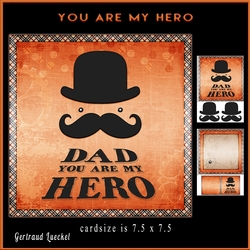 Dad Your are my hero orange topper 908