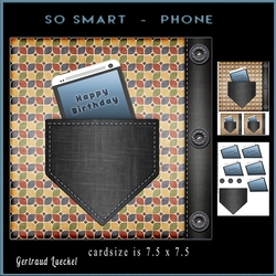 Smartphone Male Card topper 911